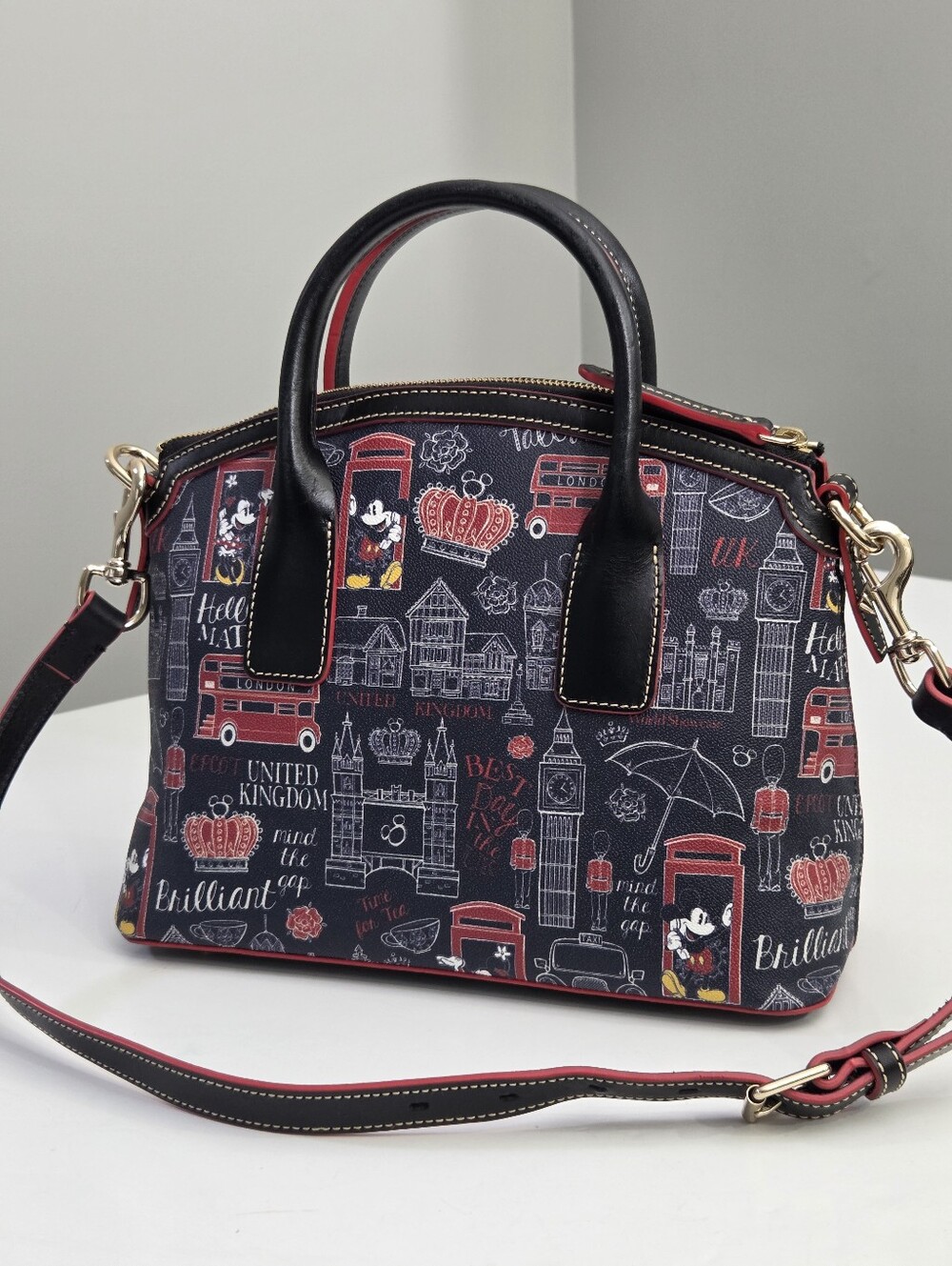 DOONEY & BOURKE DISNEY PARKS HELLO MATE UK UNITED KINGDOM SATCHEL BAG - Picture 5 of 9